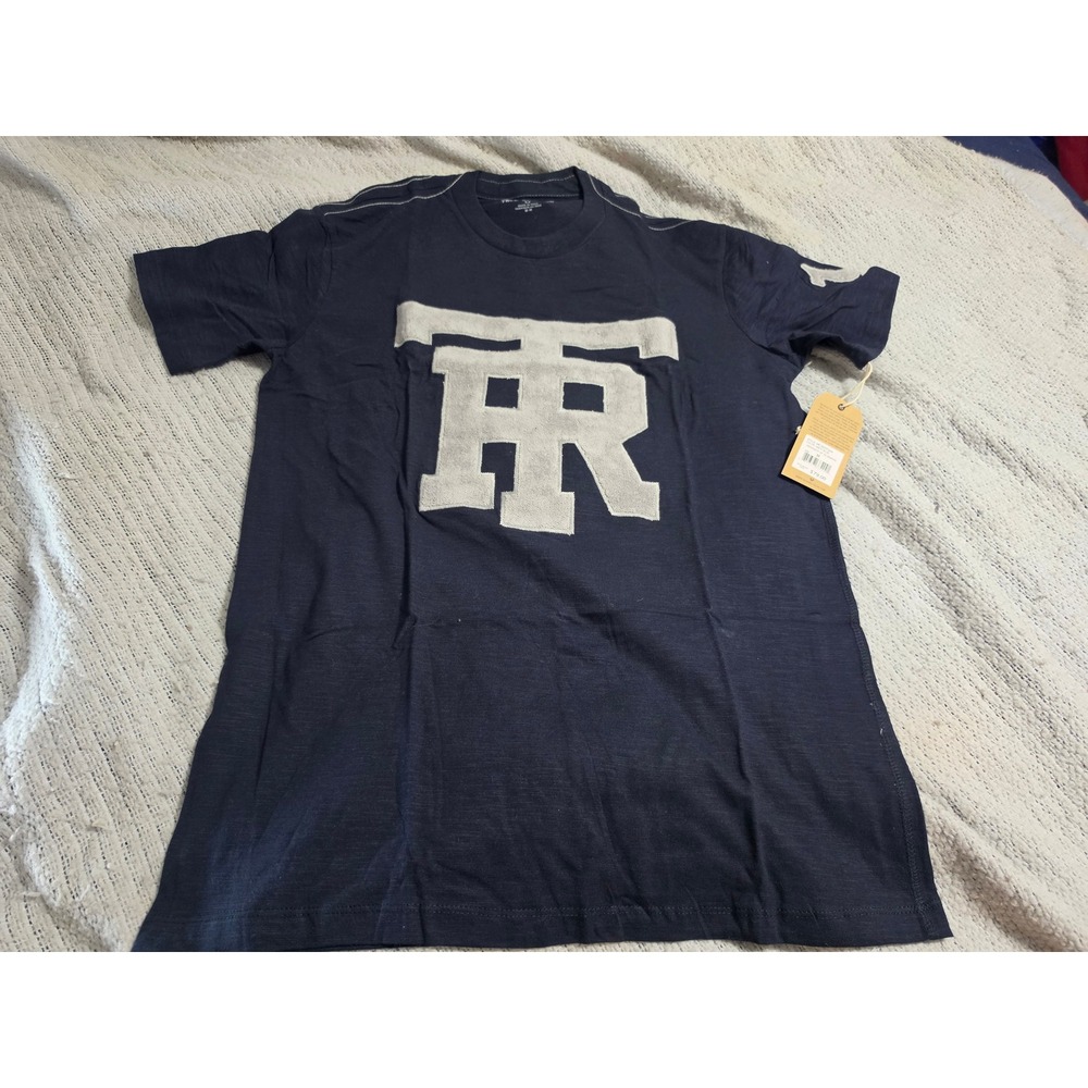 True Religion Mens University of TR Graphic Tee Navy Blue MC253ST544 Size M